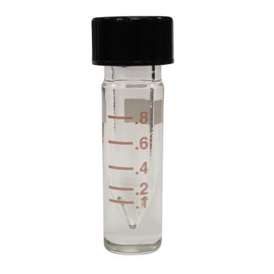 Chromatography Research Supplies 1.0 mL Mini Reaction Vials w/ Cap and Liner (12/pk)